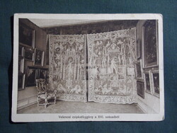 Képeslap,Esztergom,Hercegprímási palota,keresztény múzeum,Velencei csipkefüggöny,Balogh R. Bp.,1930-