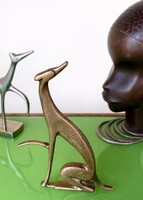Art deco Hagenauer bronz agár kutya kisplasztika - Wiener Werkstätte