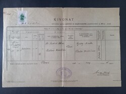 1840 Poroszló református keresztelési kivonat – 1938-as másolata