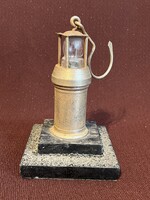 Bányász lámpa asztal dísz