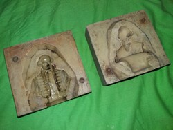 Régi fémöntéshez alkalmas öntőforma kokilla Huszár Bust mini szobor termékhez 10x8cm képek szerint 1