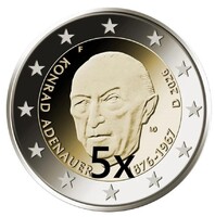 2 euro 2026-Konrad  Adenauer 5 verdejel UNC!