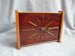 Régi asztali óra retro óra 50 es 60 as évek retro asztali óra késő art deco stílusú fa asztali óra