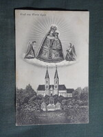 Képeslap,Máriagyűd emlék,kegytemplom látkép,részlet,1920-