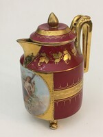 Bohemian Altwien Angelika Kauffmann scene porcelain jug with repaired handle