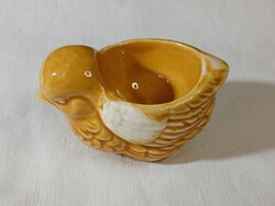 Porcelán tojástartó veréb 9x5,5x6cm retro csibe