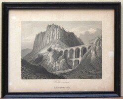 (N)  N. M. J. Chapuy (1790-1858) után - Bertrand metszette: Bollerswand / Semmering