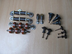 Art Deco bútor fogantyúk, szerelvények 15db 6 féle