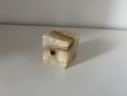 Vintage ónix (márvány ónix) kő talapzat – kis szoborhoz vagy dísztárgyhoz