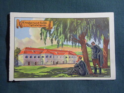 Képeslap,irredenta,Románia,Nagyenyed,kollégium,Gebhardt grafika,Székely egyetem kiadás,1940-