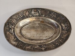 XIX. századi, német ezüst asztalközép, kínáló. 380g