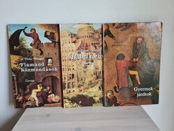 Pieter Brueghel könyvek Gyermekjátékok , Flamand közmondások , Bábel tornya Corvina