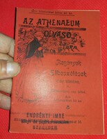 1870. cca ATHENEUM OLVASÓTÁRA könyvkatalógus a képek szerint ENDRÉNYI IMRE KÖNYVKERESKEDŐ SZEGED