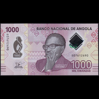 Angola 1000 Kwanzas 2023 P-W162 Polymer UNC