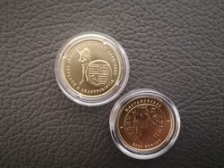 Hunyadi János aranyforintja 2000 forintos, BU, UNC miniérme