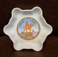 Zsolnay irredenta kolozsvári emlék, Kolozsvár címeres, porcelán tálka, Mátyás Király, RITKASÁG