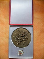 T.O.T. Kiváló termelőszövetkezeti munkáért bronz v.réz emlék plakett - Somogyi Árpád szignóval -