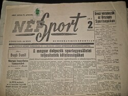 1945, a Népsport 40. száma, ritka