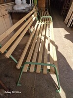 Retro csővázas kerti pad régi karos kertipad régi kerti padok strand pad