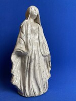 KÉZZEL KÉSZÍTETT NŐ ALAK MÁRIA SZOBOR – RAKUZOTT KERÁMIA