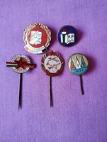 Kitűző, jelvény. MHSZ, KISZ, BIV, MPSzSz, Törzsgárda.