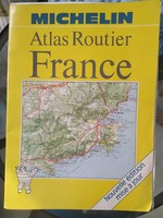 Franciaország autóatlasza Michelin 1988 nagy méret! Atlas Routier de la France