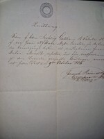 1854, irat 10 krajcáros szignettával, Pest, ritka