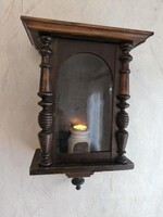 Antik 120 éves kulcstartó szekrény ereklye tartó hàzi àldàs kàpolna,Mécses gyertyatartó vitrin ,