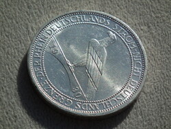 Németország, weimari ezüst emlék 3 Márka (3 Reichsmark), Rajnavidék felszabadítása, 1930 A