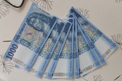 Sorszámkövető hajtatlan 1000.- Ft os Bankjegy 8 db