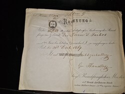 1867, Pest, kéményseprő számla