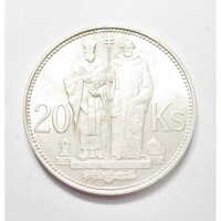 Szlovákia,20 korun 1941 aUNC+ ezüst 15g500