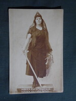Képeslap,film,mozi,művészet,Fedák Sári színésznő,hiszek egy istenben,hiszek egy hazában,1910-