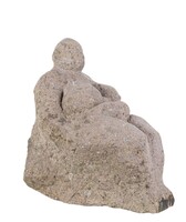 Gyurcsek Ferenc (1942 - ) Ülő női akt kőszobor - 50441