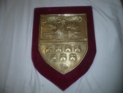 Régi erdélyi réz  címer  falidísz