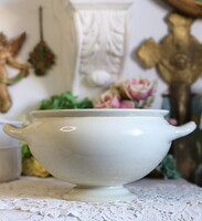 Antik Zsolnay leveses tál, masszába nyomott jelzéssel, 1870-es évek vége