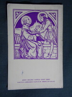 Képeslap,művészet,grafikai,Szent Gellért tanítja Szent Imrét,Szt. Imre év főrendezőség kiad,1930