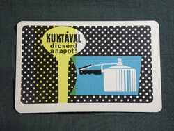 Kártyanaptár,Alumínium ipari vállalat,kukta,grafikai, 1964