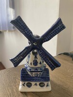 Royal Delft Holland kézzel festett delfti kék szélmalom – vintage fajansz