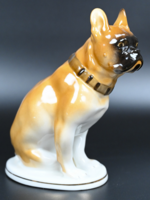 LOMONOSOV PORCELÁN KUTYA SZOBOR, BULLDOG