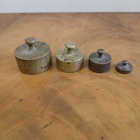 Antik réz mérlegsúlyok (4 db)