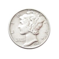 USA,Mercury dime 1944 EF ezüst 2.50g900