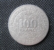 Nyugat afrikai államok 100 frank 1992 (XE10)