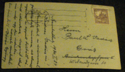 Vörös György /Szombathely/ autográf lapja Vadász L. Paulnak Grazba 1930.