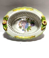 Herendi ovál fonott kosárka