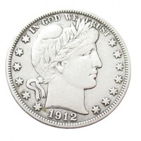 USA,Barber half dollar 1912 S VF+ ezüst 12.50g900