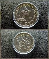 500 Forint 1984, BU. 0.640 ezüst, 28 gramm. Szarajevói téli Olimpia 1984.
