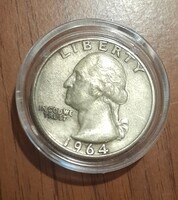 1/4 dollár "Washington" (1964) kapszulázva