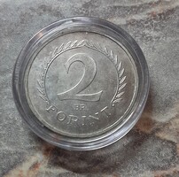 Ezüst 2 forint mesterveret (1966) kapszulázva
