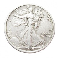 USA,walking liberty half dollar 1917 EF ezüst 12.50g900